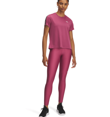 Preview: Under Armour Tech Wm Tape Legging - fuchsia dusk