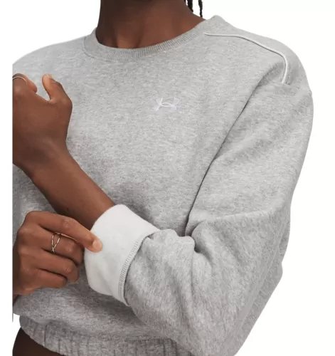 Under Armour Rival Fleece Piped Crew - mod gray light heather