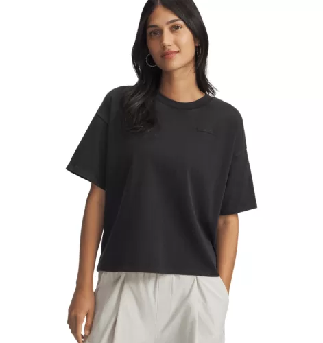 Under Armour Hwt Boxy Wash Ss - black