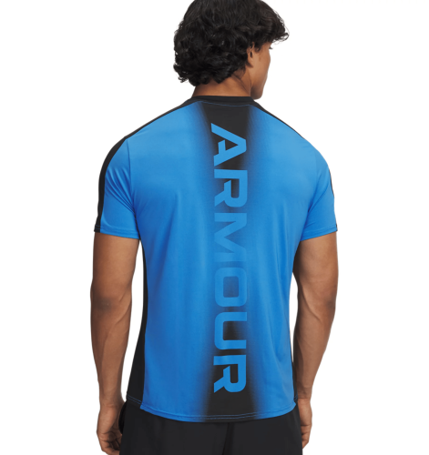 Preview: Under Armour Hg Wordmark Ss - blue atlantis
