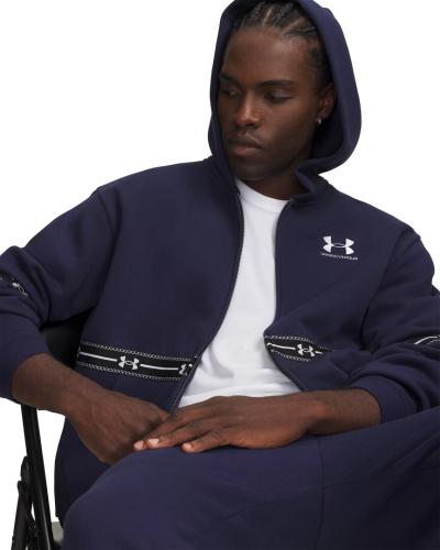 Preview: Under Armour Icon Flc Taped Fz - midnight navy
