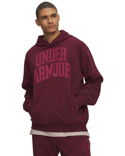 Preview: Under Armour Rival Lw Graphic Hoodie - vintage maroon