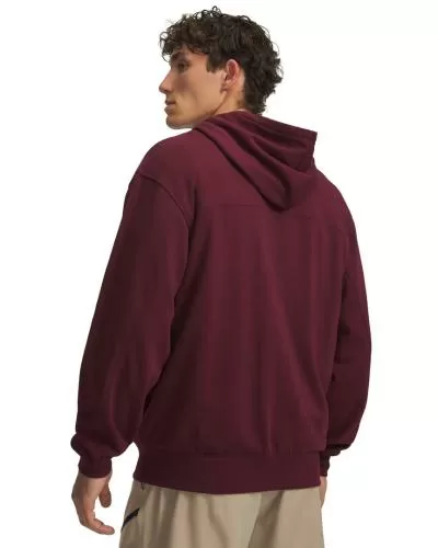 Under Armour Rival Lw Graphic Fz - vintage maroon