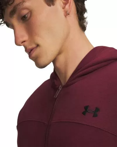 Under Armour Rival Lw Graphic Fz - vintage maroon