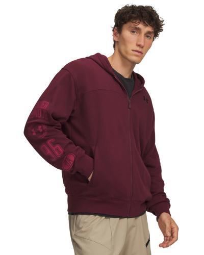 Preview: Under Armour Rival Lw Graphic Fz - vintage maroon