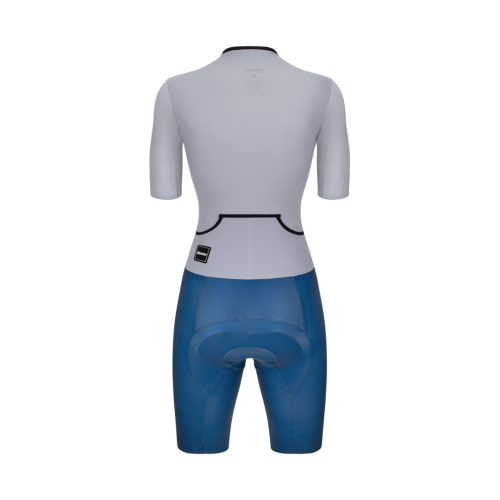 Preview: Santini Short-Sleeve Triathlon Suit Viper 2.0 Women - azure