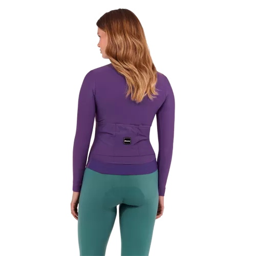 Santini Long-Sleeve Cycling Jersey RTR - aubergine