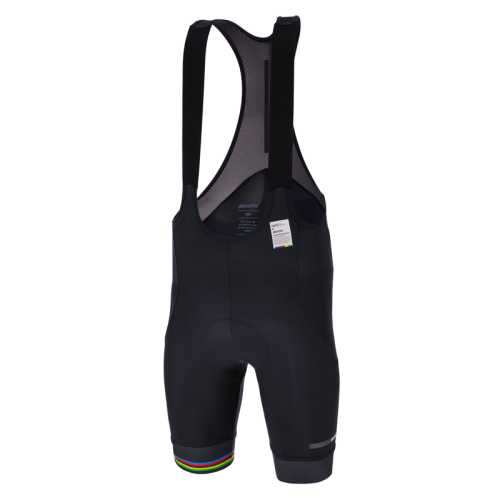 Preview: Santini Bib Shorts UCI Rainbow World Champion Men - black