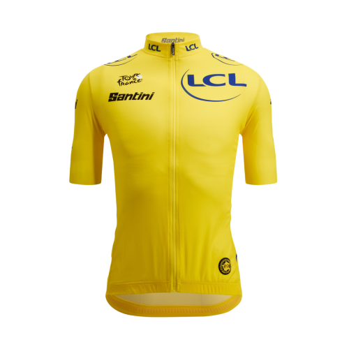 Preview: Santini Short-Sleeve Cycling Jersey TDF Leader Replica Men - yellow