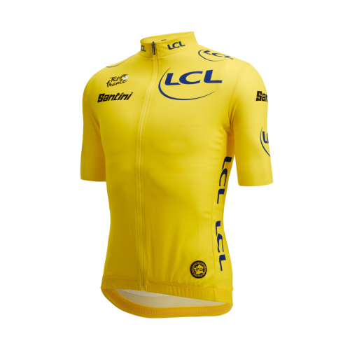 Preview: Santini Short-Sleeve Cycling Jersey TDF Leader Replica Men - yellow