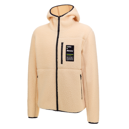 Preview: Santini Winterjacke UCI Rainbow World Champion Unisex - cappuccino