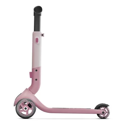 PUKY PUSH Scooter mit LED-Bereifung raspberry, klappbar