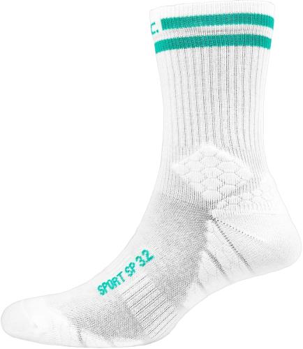 Preview: P.A.C PAC SP 3.2 Sport Recycled Stripes Sock 2x Pack - white