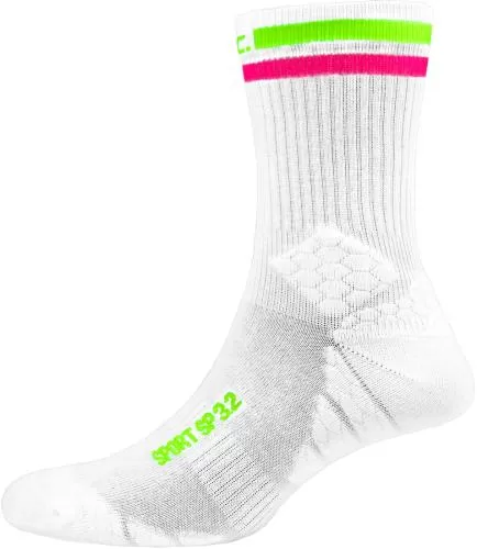 P.A.C PAC SP 3.2 Sport Recycled Stripes Sock 2x Pack - white- stripes