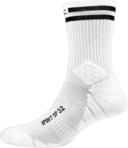P.A.C PAC SP 3.2 Sport Recycled Stripes Sock 2x Pack - white-blk stripes