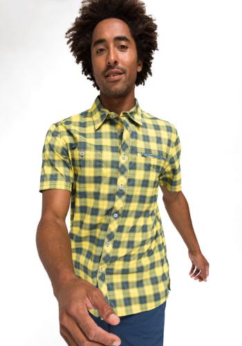 Preview: Maier Sports Kasen S/S M He-Hemd 1/2 Arm el. (142041) - yellow/gren check