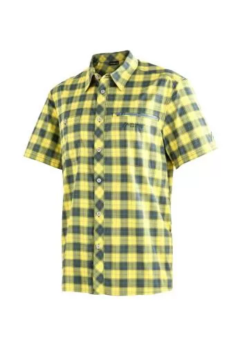 Maier Sports Kasen S/S M He-Hemd 1/2 Arm el. (142041) - yellow/gren check
