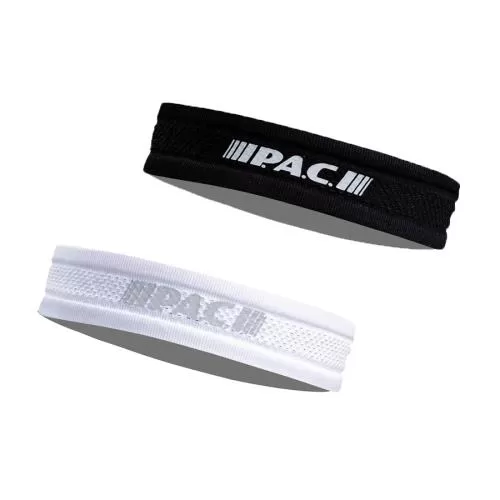 P.A.C. Recycled Slim Seamless Mesh Headband - black/clear white