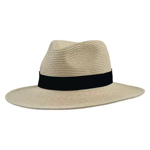 P.A.C. Ecuador Panama Straw Hat L/XL - light beige - total black