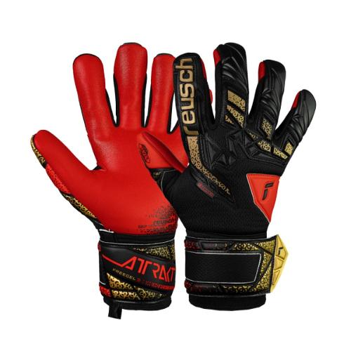 Preview: Reusch Attrakt Freegel Silver Junior - black/gold/fiery red