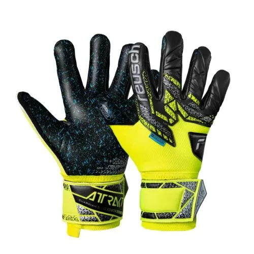 Reusch Attrakt Fusion Guardian Junior - safety yellow/silver/black