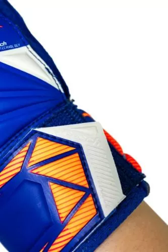 Reusch Attrakt Solid Junior - sharp blue/white/shocking orange