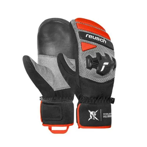 Reusch Worldcup Warrior R-TEX® XT Mitten - black/silver/fluo red