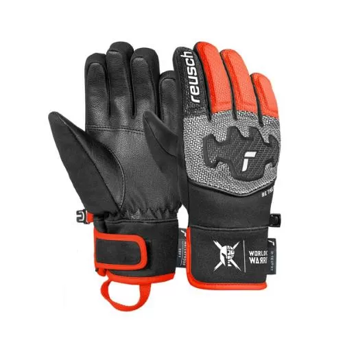Reusch Worldcup Warrior Prime R-TEX® XT Junior - black/silver/fluo red