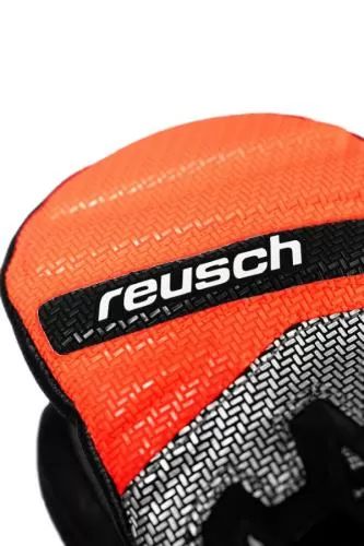 Reusch Worldcup Warrior GS Junior Mitten - black/silver/fluo red