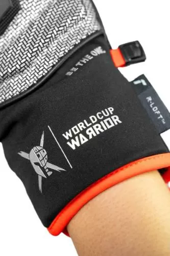 Reusch Worldcup Warrior GS Junior Mitten - black/silver/fluo red