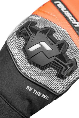 Reusch Worldcup Warrior R-TEX® XT Junior Mitten - black/silver/fluo red