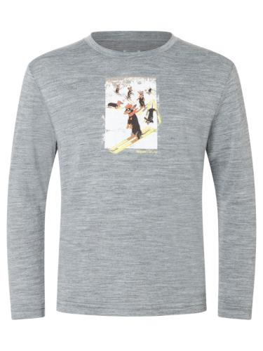 Preview: SN Super Natural K DACHSHUND PARTY LS - cashmere grey melange/various