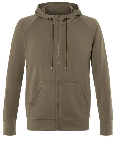 Preview: SN Super Natural M ESSENTIAL ZIP HOODIE - stone grey