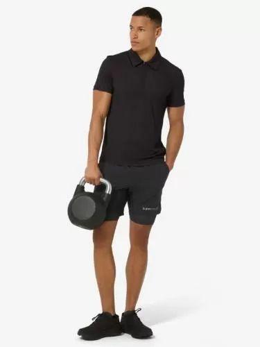 SN Super Natural M DOUBLE LAYER SHORTS - jet black