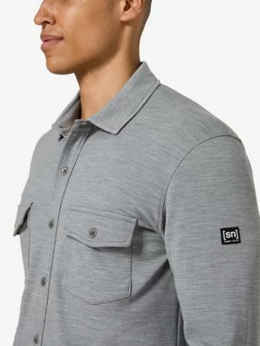 SN Super Natural M ADVENTURE SHIRT - cashmere grey melange