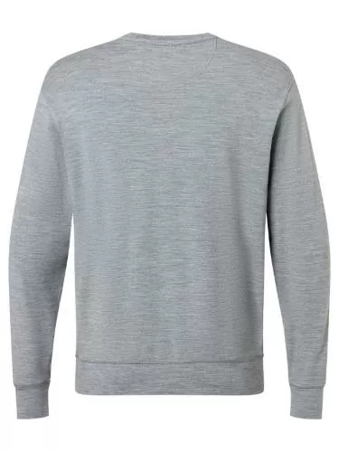 SN Super Natural M SOLUTION CREW - cashmere grey melange