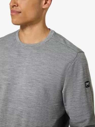 SN Super Natural M SOLUTION CREW - cashmere grey melange
