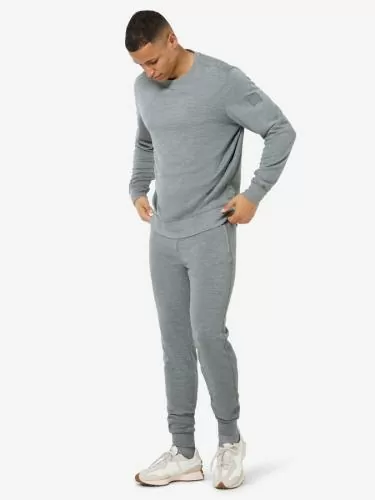 SN Super Natural M SOLUTION BIO CREW - cashmere grey melange