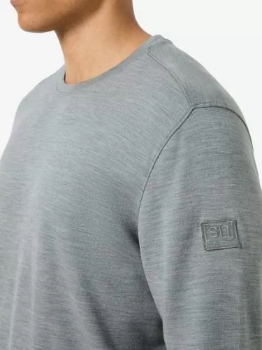 SN Super Natural M SOLUTION BIO CREW - cashmere grey melange