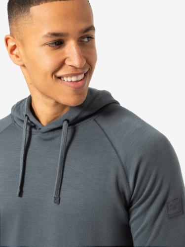 Preview: SN Super Natural M FAVOURITE BIO HOODIE - turbulence blue