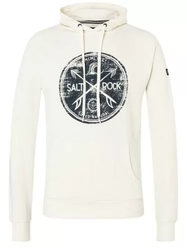 SN Super Natural M SALT&amp;ROCK HOODIE - fresh white/blueberry