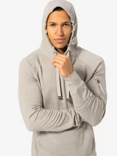 SN Super Natural M FAVOURITE POCKET HOODIE - vintage khaki melange