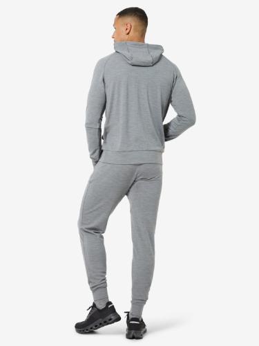 Preview: SN Super Natural M FAV SAILOR HOODIE - cashmere grey mela/jet blk/high risk red