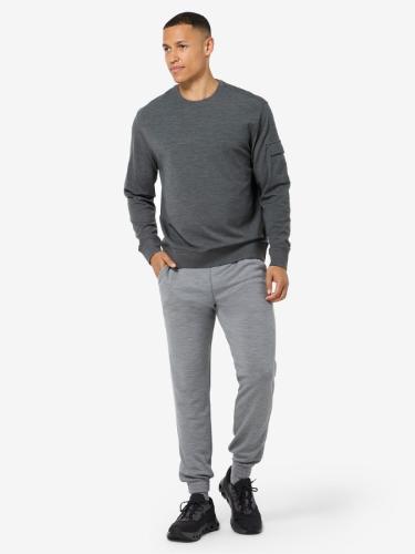 Preview: SN Super Natural M ALPINE BRUSH CREWNECK - dark shadow melange