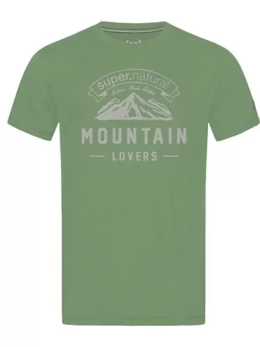 SN Super Natural M MOUNTAIN LOVERS TEE - loden frost/puffi