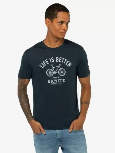 SN Super Natural M BETTER BIKE TEE - blueberry/vapor grey