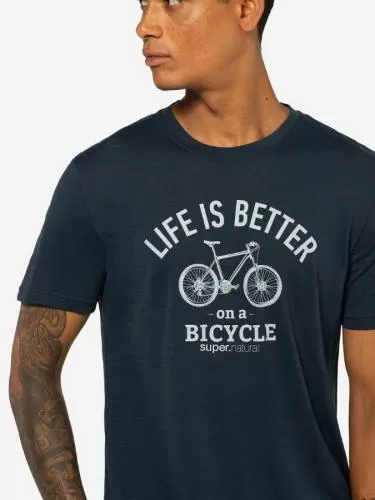 SN Super Natural M BETTER BIKE TEE - blueberry/vapor grey