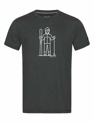 SN Super Natural M SKIEUR TEE - pi grey m/fr whit