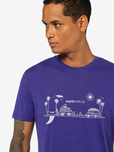 Preview: SN Super Natural M ALL ON BOARD TEE - deep blue/f.grey