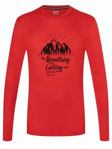 SN Super Natural M MOUNTAIN CALL LS - high risk red/jet black